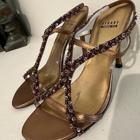 Stuart Weitzman beaded heel - Picture 1 of 4